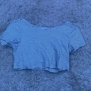 self made off shoulder crop top